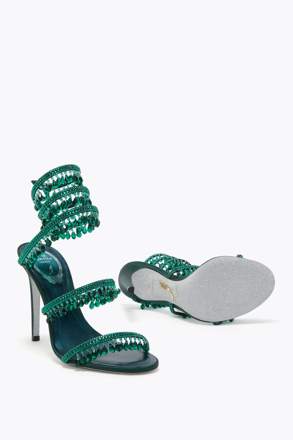 jeweled kronleuchter emerald green sandal 105 rene caovilla